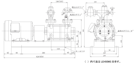 LEH30MS，50MS 寸法図